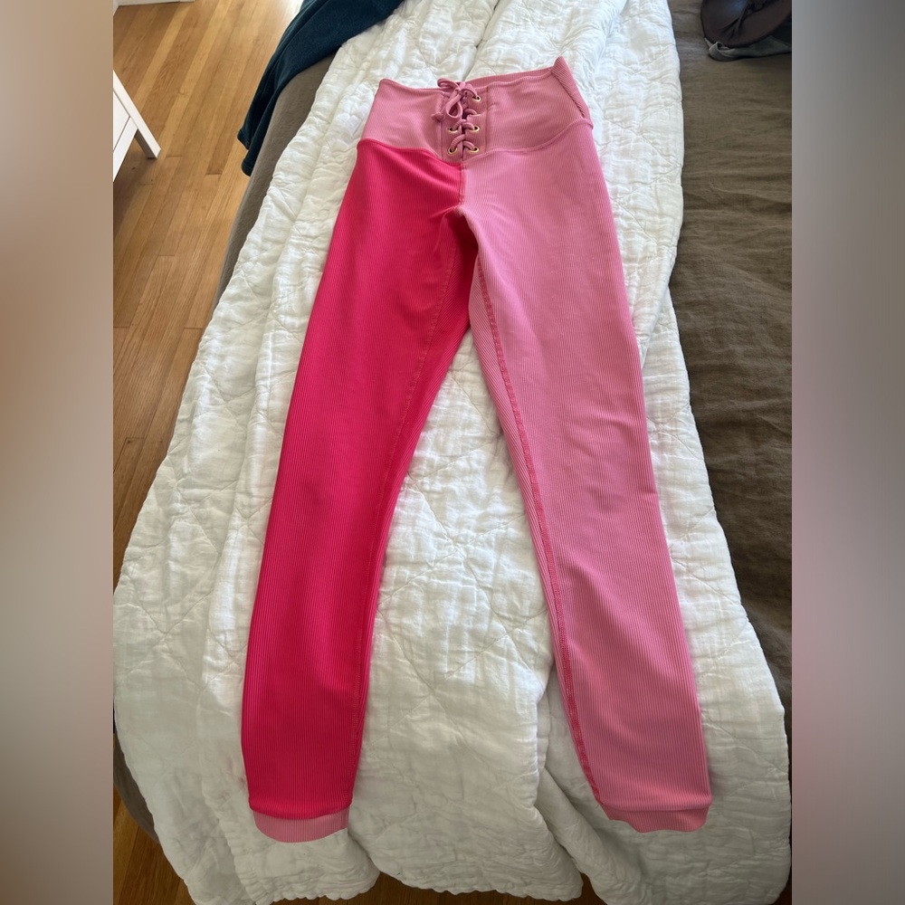 Love Shack Fancy x Beach Riot leggings pink